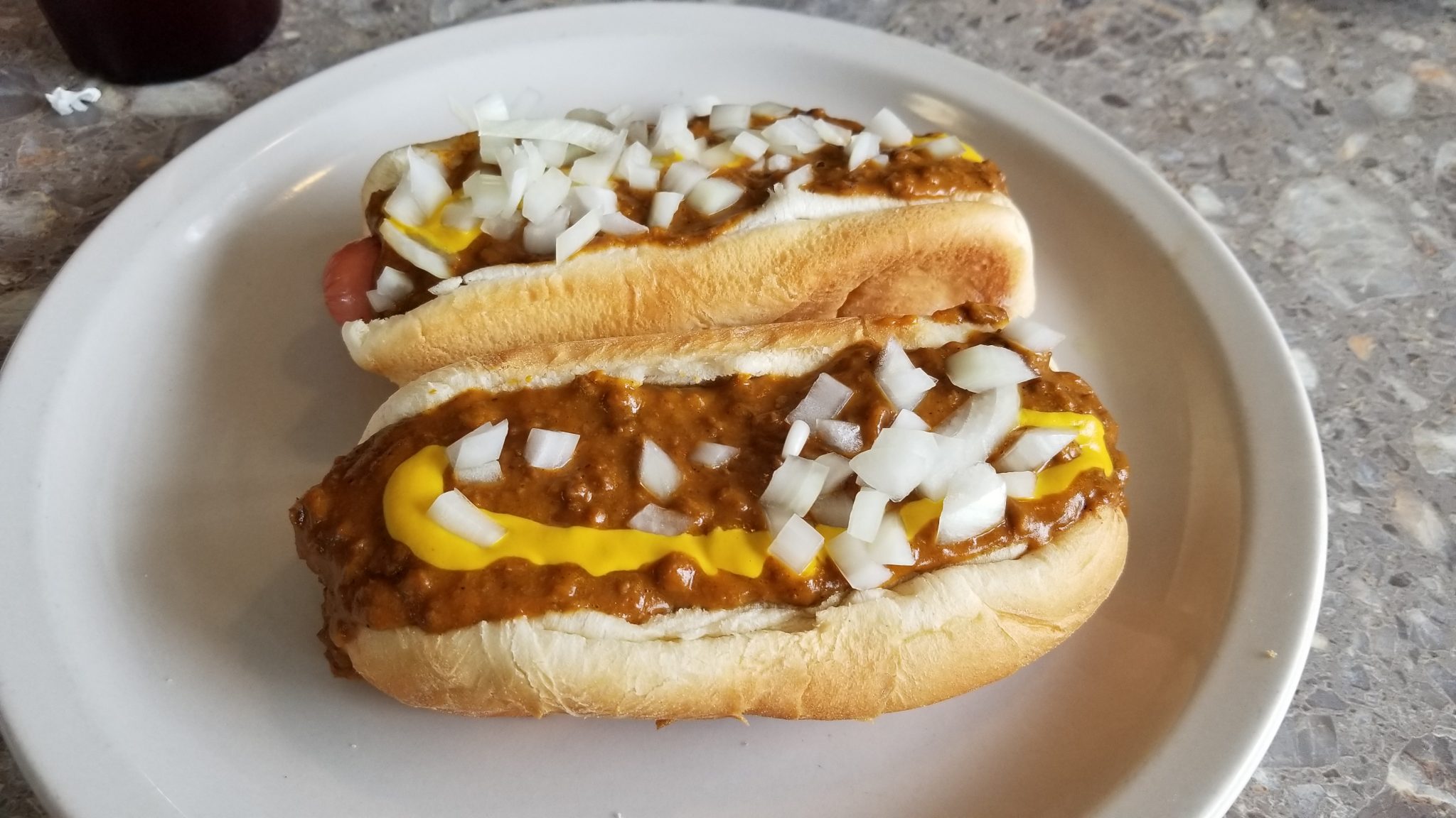 Michigan coney dogs, with fries, too!