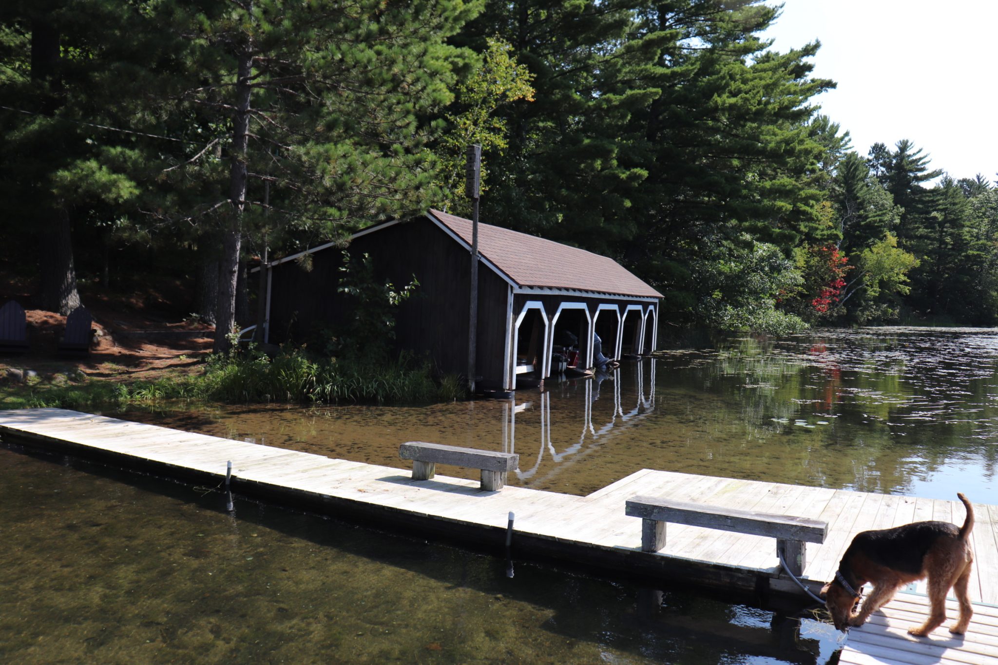 The boat house.