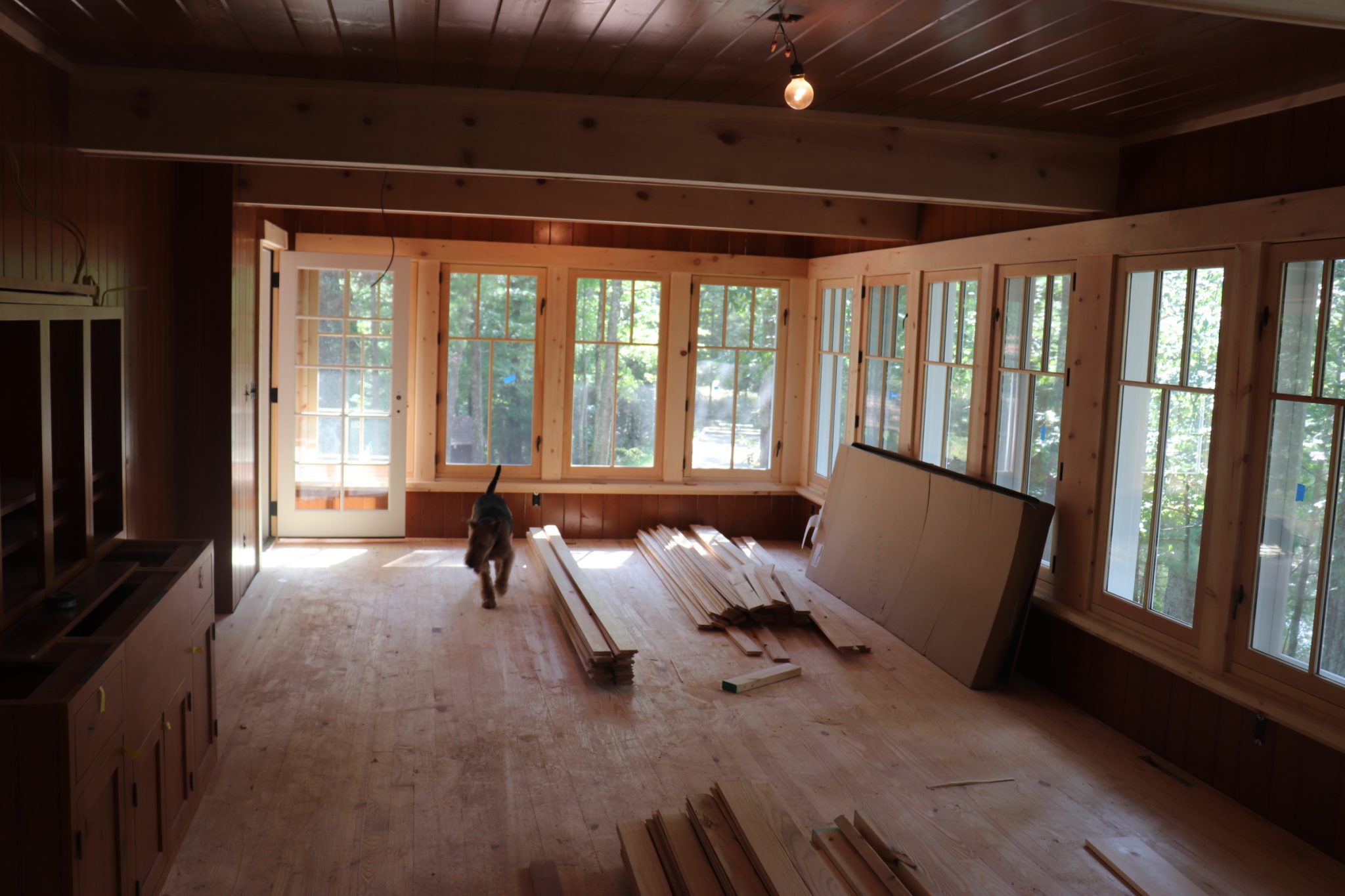 The family room under construction.