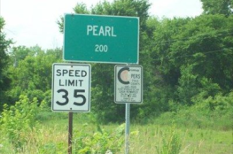 Pearl Illinois road sign Population Signs on Waymarking.com