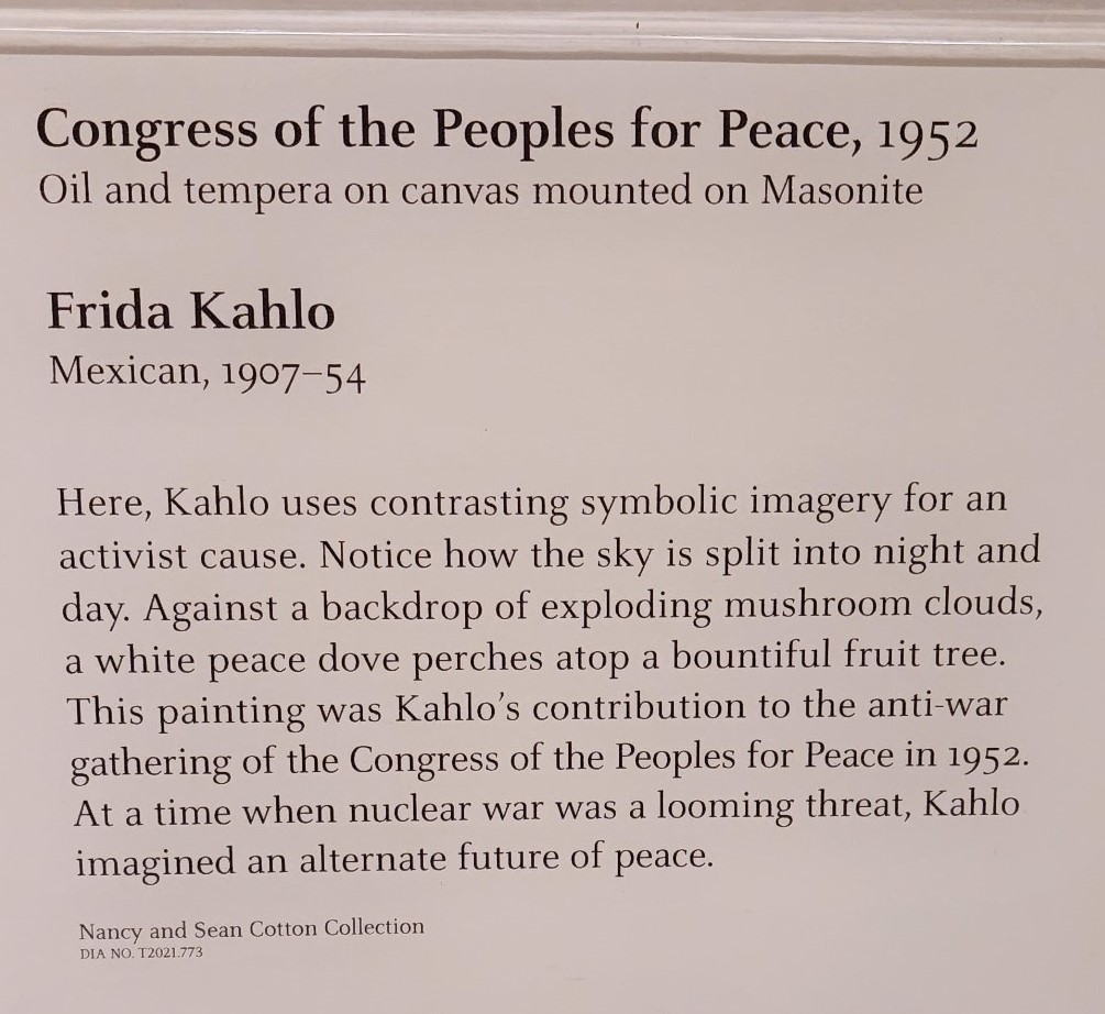 Frida Kahlo Congress of the Peoples for Peace text Frida Kahlo Congress of the Peoples for Peace text