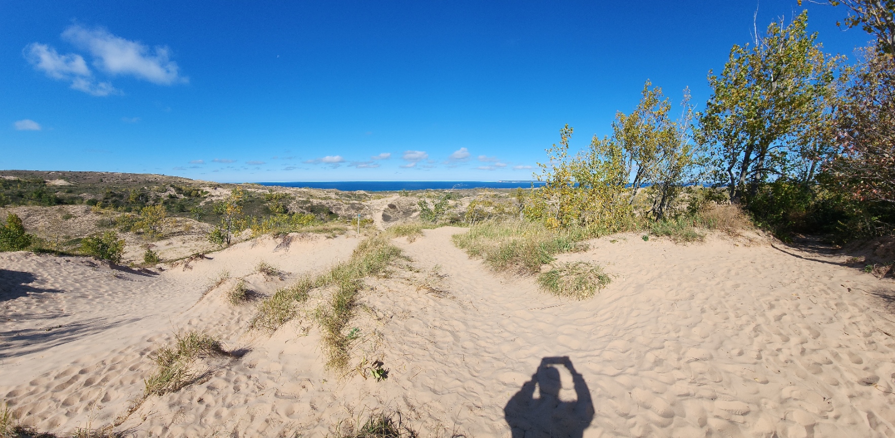 As far as I got; can barely see the lake halfway dune point