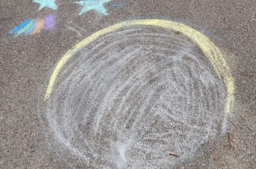 Chalk drawn eclipse of 2024
